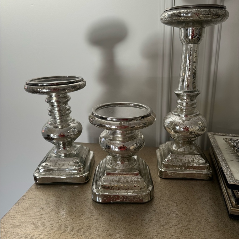 3 Pottery Barn Candle Holders